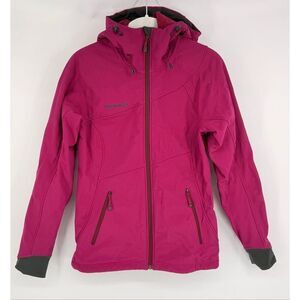 Mammut SofTech Cozy Lined Hooded Winter Jacket Soft Shell Raspberry Size XS EUC